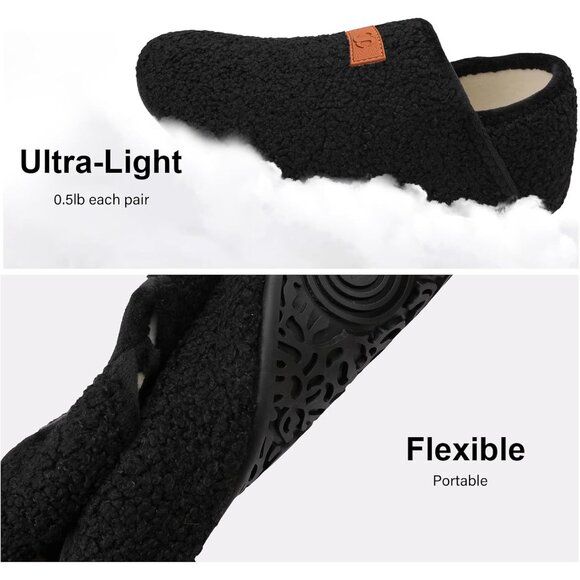 Comfy Velvet Slip-On Slippers for Men & Women - Lightweight & Water-Absorbent - Picture 3 of 5